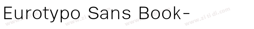 Eurotypo Sans Book字体转换